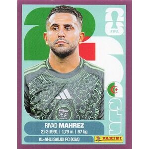 Panini Fifa World Cup 2026 Sticker PURPLE BORDER Ryad Mahrez ALG15